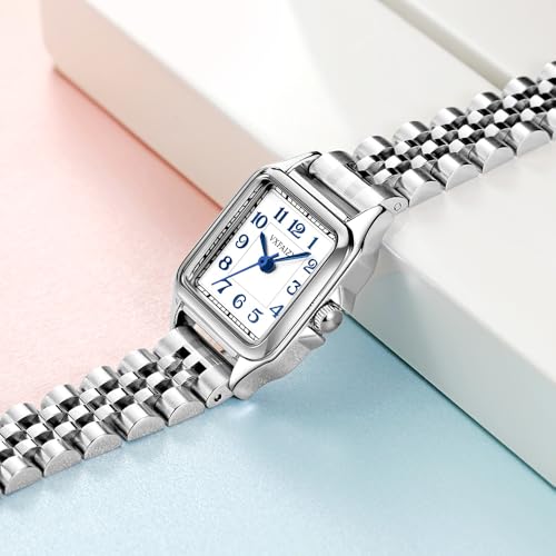 Quadratische Zarte Damenuhr Mit Arabischen Ziffern Leicht Zu Lesen KostÜM-Uhr FÜR Damen – Bild 6