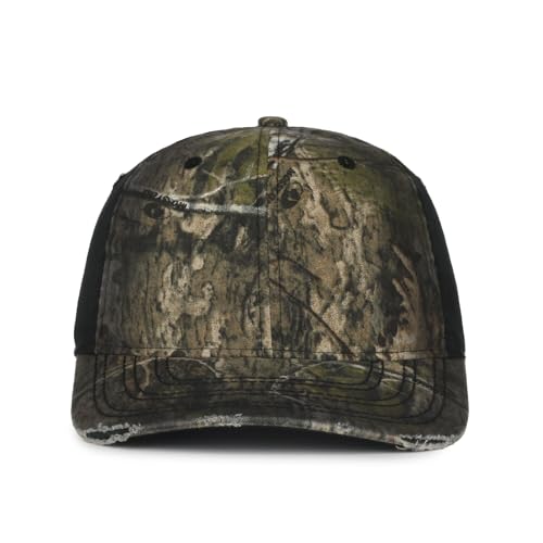 Realtree Edge Stained Camo Hunting Hat – Low Profile, Frayed Visor