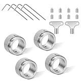 Adiwo 4PCS Adaptador Metálico para Termostatos de Radiador, 2PCS llave purgar Radiadores, Universal para Todos los Radiadores, Adaptador de Válvula de Radiador