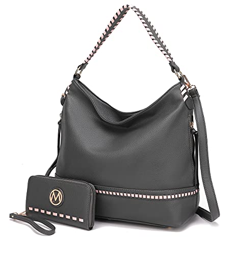 Image of MKF Collection Shoulder Bag for Women, Vegan Leather Top-Handle Crossbody Bag Handbag Purse by Mia K