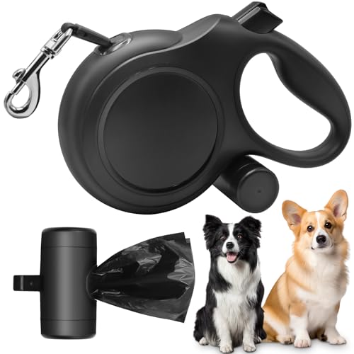 8m Retractable Dog Lead Strong Heavy Duty Extendable Dog Lead with 360 Tangle-Free Extended One-Handed Brake Pause Lock for Medium Large Dogs up to 50kg