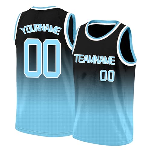 Image of Custom Basketball Jersey for Men - Personalized Name & Number, Embroidered or Printed, Athletic Shirt for Kids, Boys & Youth