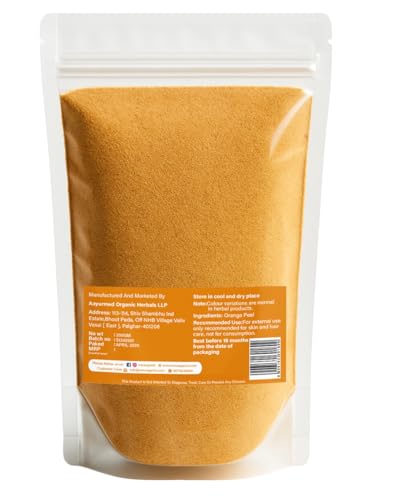 Image of Organic Orange Peel Powder for Face (200gm) | Tan Removal, Acne Control, Glowing Skin | Face Mask & Cleanser |100% Pure & Natural Skin Brightening Pack