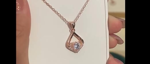 Amazon.com: zemlite 14K Gold Angel's Tear Drop Diamond Necklace