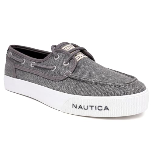 Image of Nautica Men's Casual Boat Shoes, Moc-Toe Loafers with Cushioned Insole, Deck Fashion Sneaker