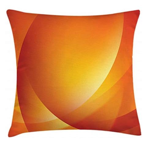 ABAKUHAUS Funda para Almohada Naranja Cover