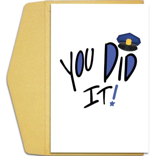 Qiliji Police Academy Graduation Card, Police Promotion Card, Policeman Congratulations...