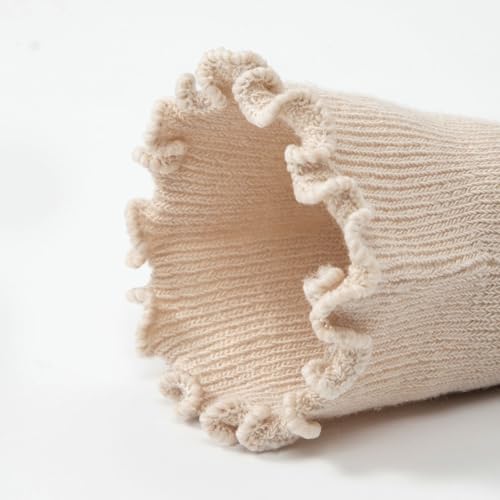 Image of 8 Pairs Cute Ruffle Frilly Ankle Socks Women, Lace Lettuce Socks