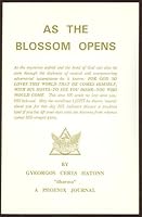 As The Blossom Opens 1569350086 Book Cover