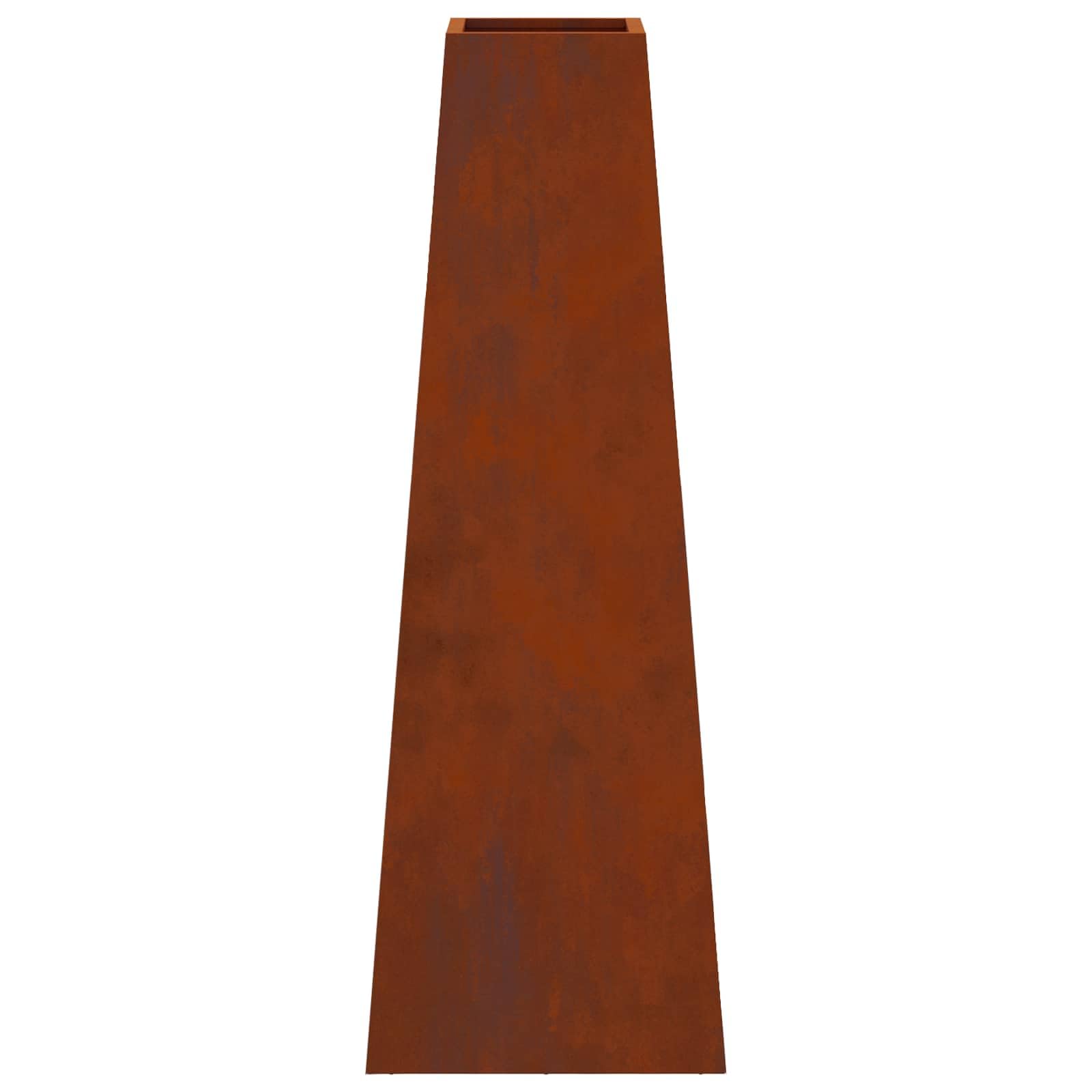Feuerstelle Braun aus Wetterfeststahl 50 x 35 x 100 cm, kamin ofen feuerstelle schornstein optik für terrasse garten haus, outdoor wärme und deko