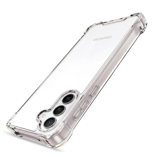 Image of Fashionury Clear Back Cover Case for Samsung Galaxy S26 5G | Anti-Yellow Acrylic Hard Back + Soft TPU Bumper | Shockproof 360 Protection | Slim Transparent Bumper Case (Clear)