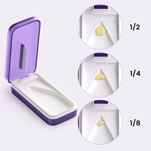 Image of Pill Cutter Splitter for Large or Small Pills, Precision Pill Splitters for Cutting Multiple Pills /Supplement /Medication /Vitamins