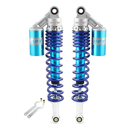 Newsmarts 400mm 15.75" Motorbike Air Shock Absorbers Rear Nitrogen Suspension