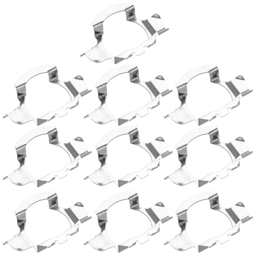 PRETYZOOM 10pcs Headlight Base Card Car Bulb Retaining LED Bulb Base Retainer Car Bulb Adapter Headlight Holder Headlight Bulb Base Car Light Bulb Retainer Car Headlight Retainer Silver Iron