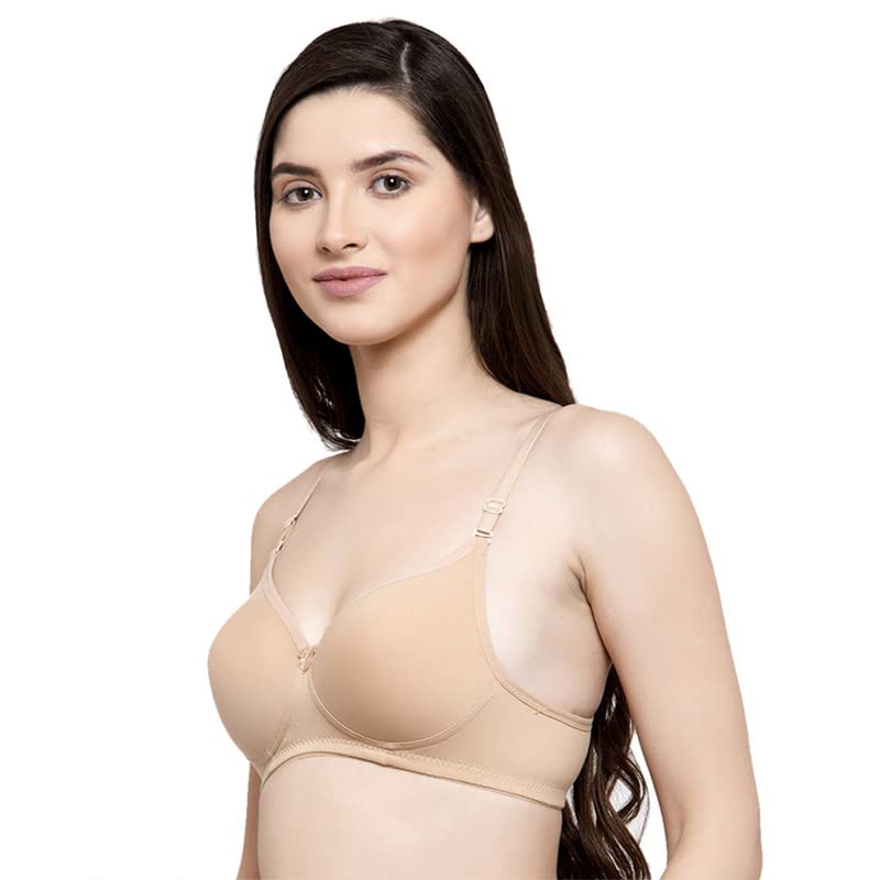 Image of Groversons Paris Beauty Women's Padded, Non-Wired, Seamless T-Shirt Bra (BR184)
