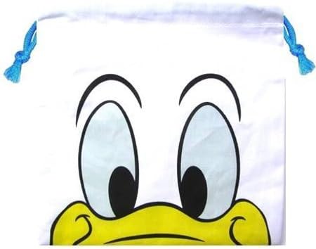 Amazon Co Jp キャラクター 巾着袋 ドナルドダック 中サイズ フェイス 白 文房具 オフィス用品