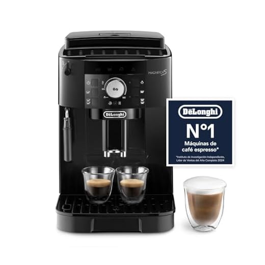 De’Longhi Magnifica S – Perfetto Cafetera Superautomática, Espumador de Leche manual, Espresso y Cappuccino, Panel de Control con Botones, Negro (ECAM11.112.B)