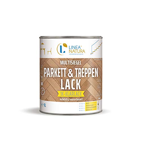 LINEA NATURA® Vernice per parquet e scale | Vernice trasparente 1K | Vernice sigillante 1 L opaco