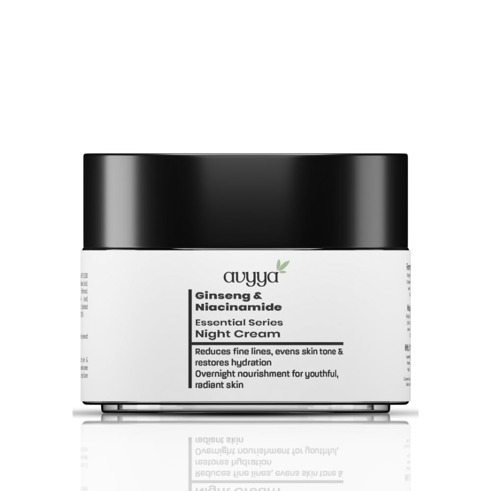Avyya Anti-Aging Night Cream for Fine Lines, Wrinkles, Dark Spots, Pigmentation | Deep Hydration for Glowing, Youthful Skin | Suitable for oily, dry, and sensitive skin 3.52 oz