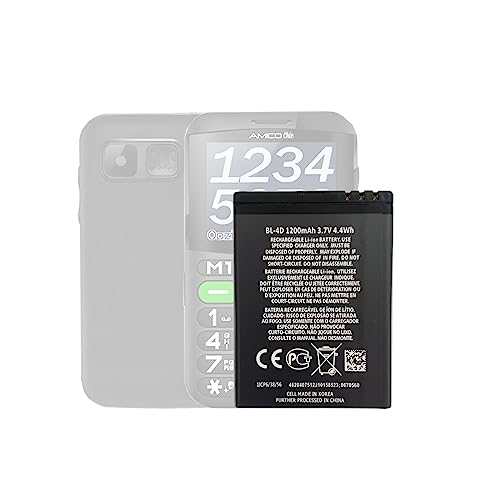 HIGHAKKU Batería de repuesto BL 4D compatible con Brondi Amico Chic, Ci Sento, Sicuro Smartphone celular