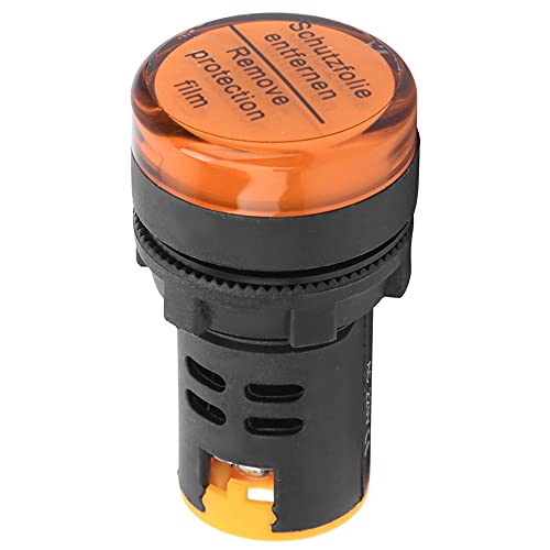 aqxreight 10 Uds. Luz Indicadora de Potencia LED BERM PC Carcasa Retardante de Llama 22mm de Diámetro 220V AD16-22D/S Utiliza un Chip Luminoso de Color Brillante que Indica y Amarillo Azul que