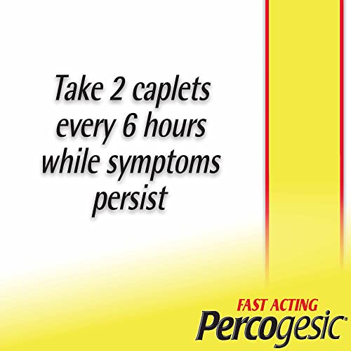Percogesic Original Pain Relief | Aspirin Free Fast Acting Relief | 90 Coated Caplets - Thumbnail 3