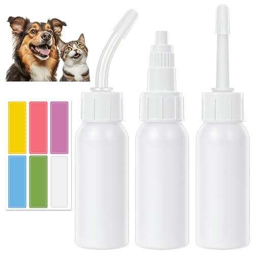 YEAJOIN 3PCS Empty Plastic Squeeze Bottles for Liquids, 1oz Empty