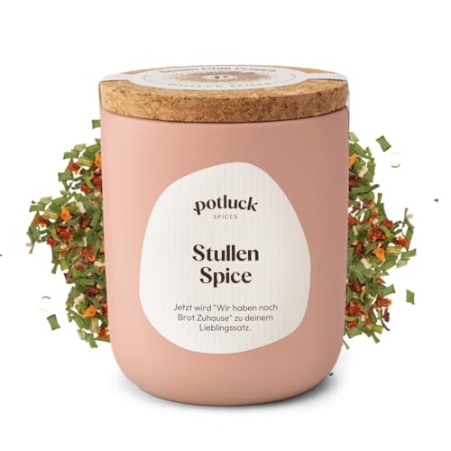 Potluck | Stullen Spice | Gewürzzubereitung im Keramiktopf | 60 g | Vegan glutenfrei und mit natürlichen Inhaltsstoffen