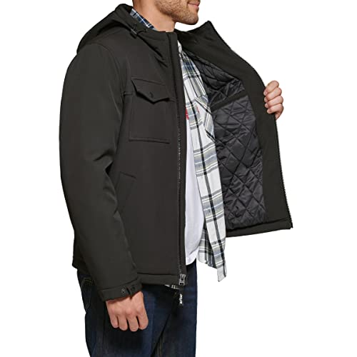 Image of Levi's Men's Soft Shell Two Pocket Hooded Trucker Jacket