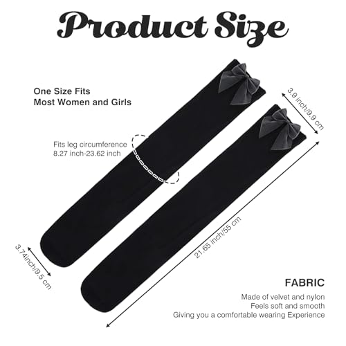 WANTUSHUI Kniestrümpfe Damen Weiß Paar,Bow Overknees Strümpfe Damen Weiß,Lolita Undurchsichtig Overknee Socks,Hohe Socken damen,Sexy Thigh High Socks Weiße Kniestrümpfe Schleifenstrümpfe Strümpfen