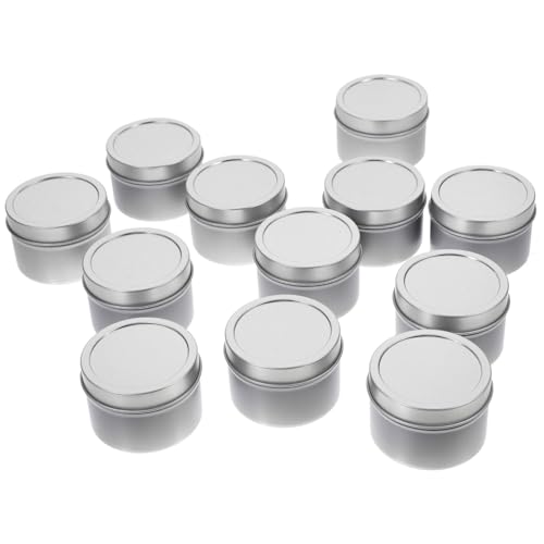 HOMSFOU 12pcs Candle Making Tins Empty Candle Jars for Crafts Storage Tinplate Containers Seamless Design for Home Projects and Art Supplies