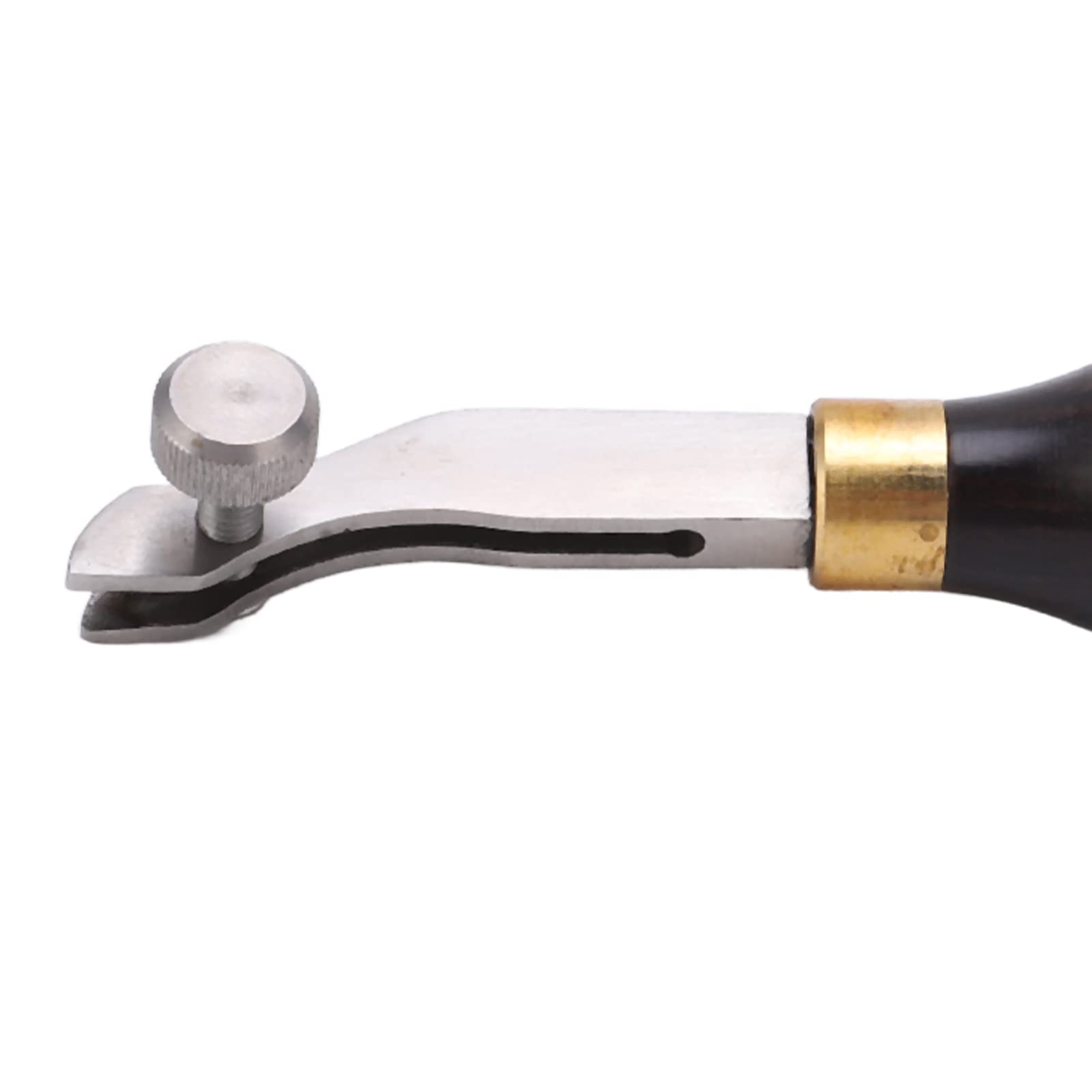 Adjustable Creaser Leather Creaser Tool Mirror Polished Stainless Steel DIY Leather Creaser with Wood Handle for Belts Wallets Bags Holsters Saddles Christmas Gifts (Groove width 1.2mm)