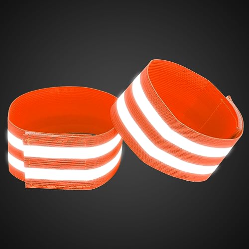 Image of X AUTOHAUX 8pcs Reflective Bands for Arm High Visibility Night Cycling Riding Reflector Tape Straps Bracelet