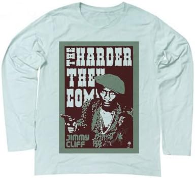 Amazon Reggae Tシャツ レジェンド オブ レゲエ ジミー クリフの映画 ハーダーゼイカム デザインロングスリーブ Harder M Sherbetblue Tシャツ カットソー 通販