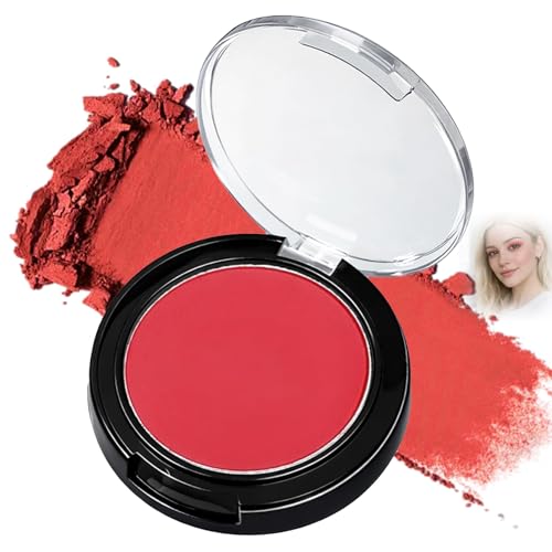 Crimson Red Matte Single Eyeshadow Eye-Catching Pressed Powder for Special Evening Makeup Looks Versatile Cosmetics Application & Bold Eyeshadow Creations in Compact with Mirror