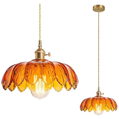 HJXDtech Vintage Crystal Pendant Light Fixture Cover