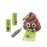 EniwegVoge Cute Dog Poop Bag Holder for Leash, Dog Poop Bag Dispenser, Different Designs Appearances include 2 Rolls 30 Counts