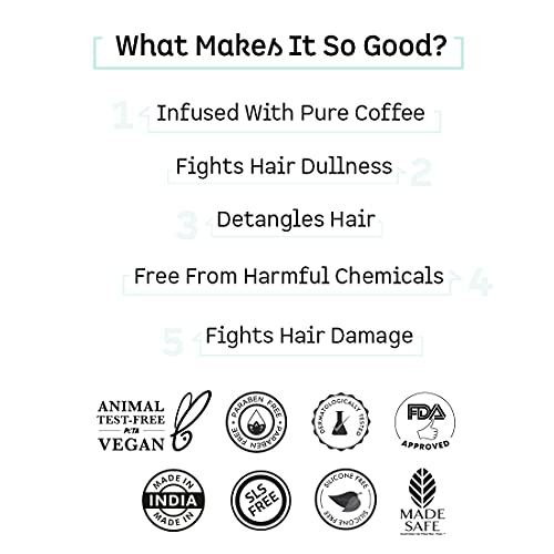 mCaffeine Hair Fall Control Coffee Conditioner (250ml) | With Pro-vitamin B5 and Argan Oil | Strengthens and Nourishes Hair Shafts | Sulphate and... - Image 4