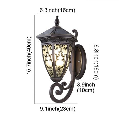 Lanterne murale à télécommande et luminaire extérieur étanche pour porche - 7