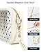 PACKISM Fashionable Concert Outfits for Women - Polka Dots Printed Clear Purses for Women Stadium Crossbody, Clear Bag for Stadium Events, Cream White