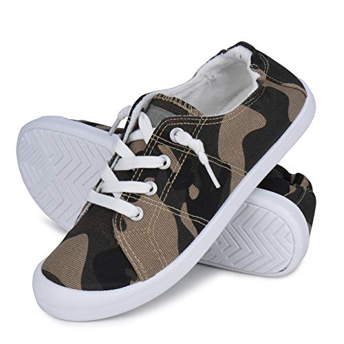 Image of JENN ARDOR Women's Low Top Canvas Slip On Sneaker Comfort Casual Shoes Walking Flats