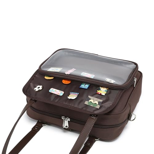 Image of Oxford Ita Bag Crossbody Shoulder Bag Satchel Messenger Backpack Multi-Purpose Pins Display