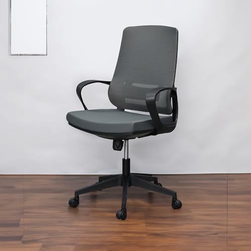 Image of Royaloak Tivoli Italian Computer Chair | Nylon Mesh | High Back Support | Comfortable Armrest | Seat Tilt Lock Paddle | Nylon Base | Computer Chair for Home | Ergonomic Computer Chair | Mesh Chair