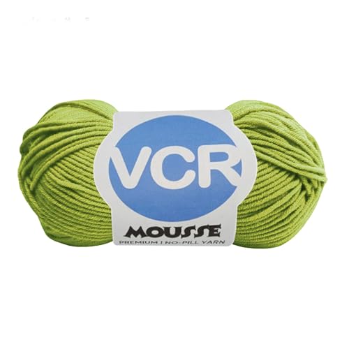 Image of VCR 4 Ply Leaf Green Yarn, 100 Grams Hank, 190 Meters Length, Acrylic Ball for Crochet and Knitting, Soft Crosia Threads, Pack of 1 Yarn, Suitable for DIY Crafts