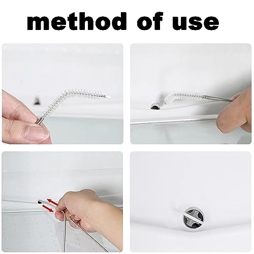 2 Stück Kühlschrank Abfluss Reinigung,Schiebedach Ablauf Reinigen,Abflussbürste,Schlauchbürste,Reinigungsbürste Abfluss,Kühlschrank Reinigungsbürste,für Rohre mit Schmalem Abflussloch,150cm