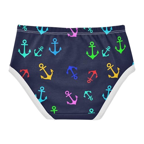 Personalized Girls Underwear Toddlers 2t Cotton Little Girl Panties Colorful Anchors Navy Black Briefs Kids Undies2