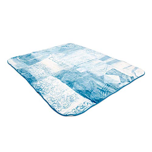HOME BY FAMA Manta XXL para Cama o Sofá de Poliéster 240x200 cm, Estampada, Extra Suave y de Alto Gramaje.