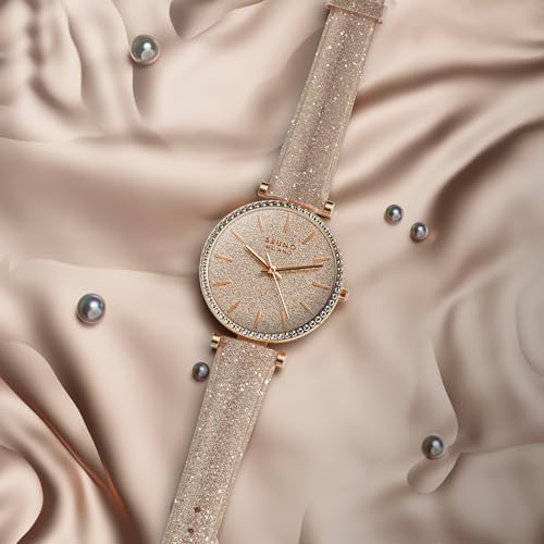 Image of BRUNO MILANO Fashion Forward Diamond Studded Bezel Watch with Added Sparkle for Women and Girls