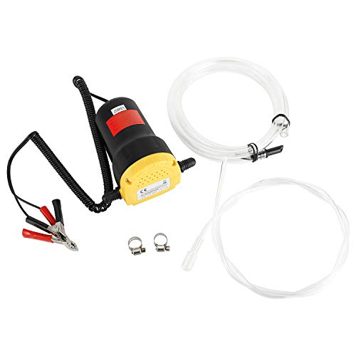 FreeTec 12V 60W Pompe à Huile Diesel, Pompe Éléctrique à Vidange Extraction Huile Diesel Aspiration, pour le Changement de Diesel d'Extracteurs de Fluide...