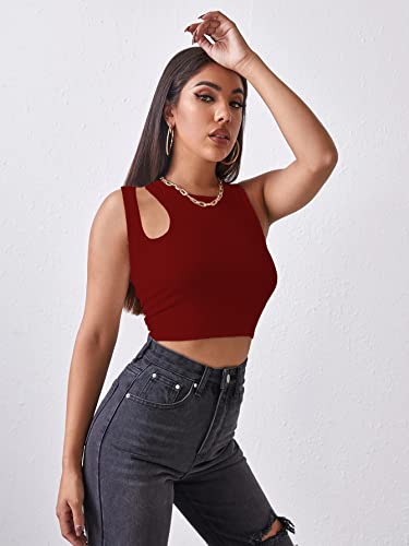 Image of Shasmi Women Crop Top, Ribbed, Stylish Tank Top, Soft and Comfy Fabric has Some Stretch